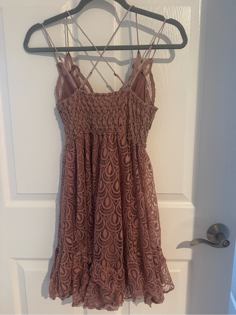 Free People Adella Burnout Slip Dress in Dusty Rose - Picture 4 of 7